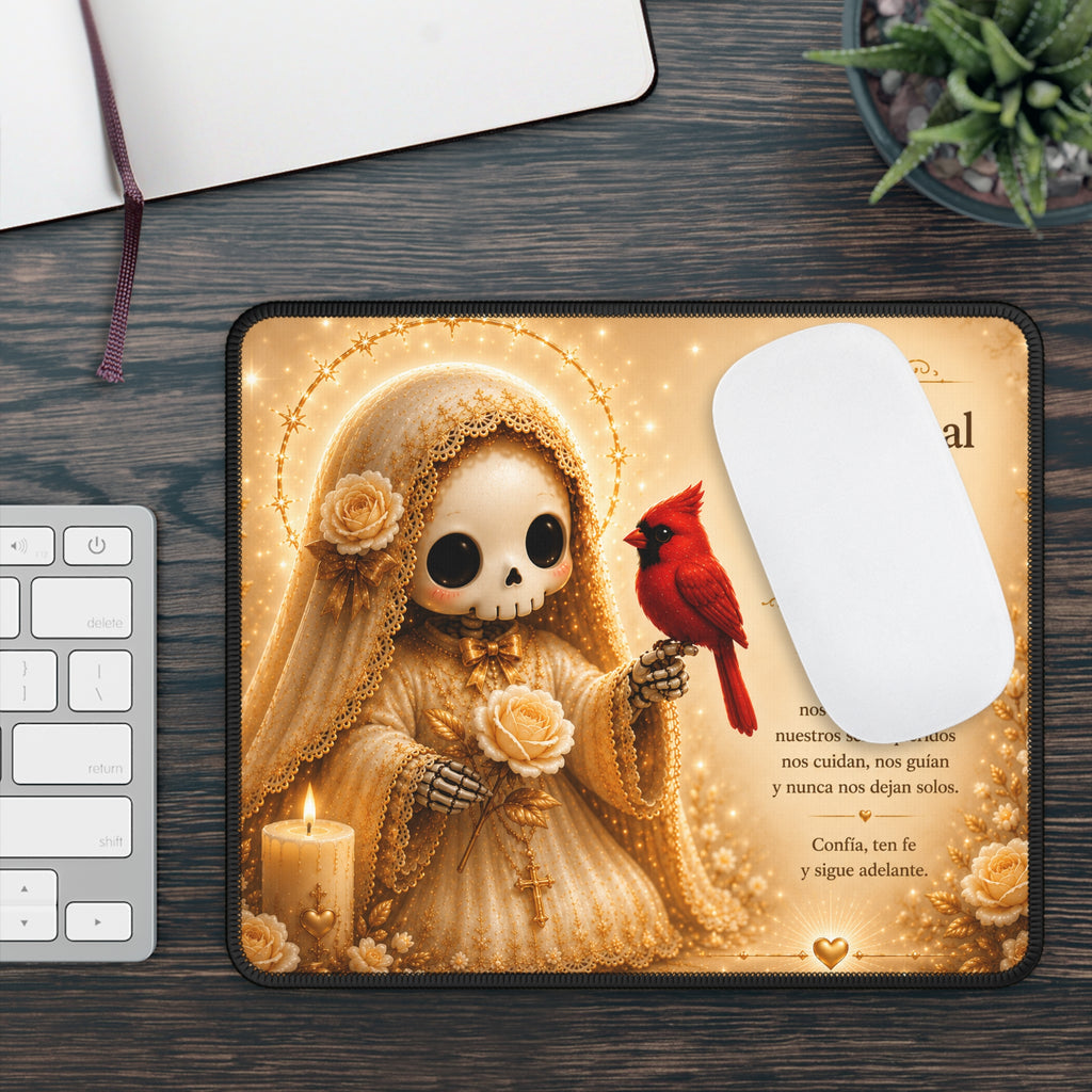Copy of Gaming Mouse Pad — El Cardenal: Mensajero de Esperanza (Cute Skeleton with Cardinal)