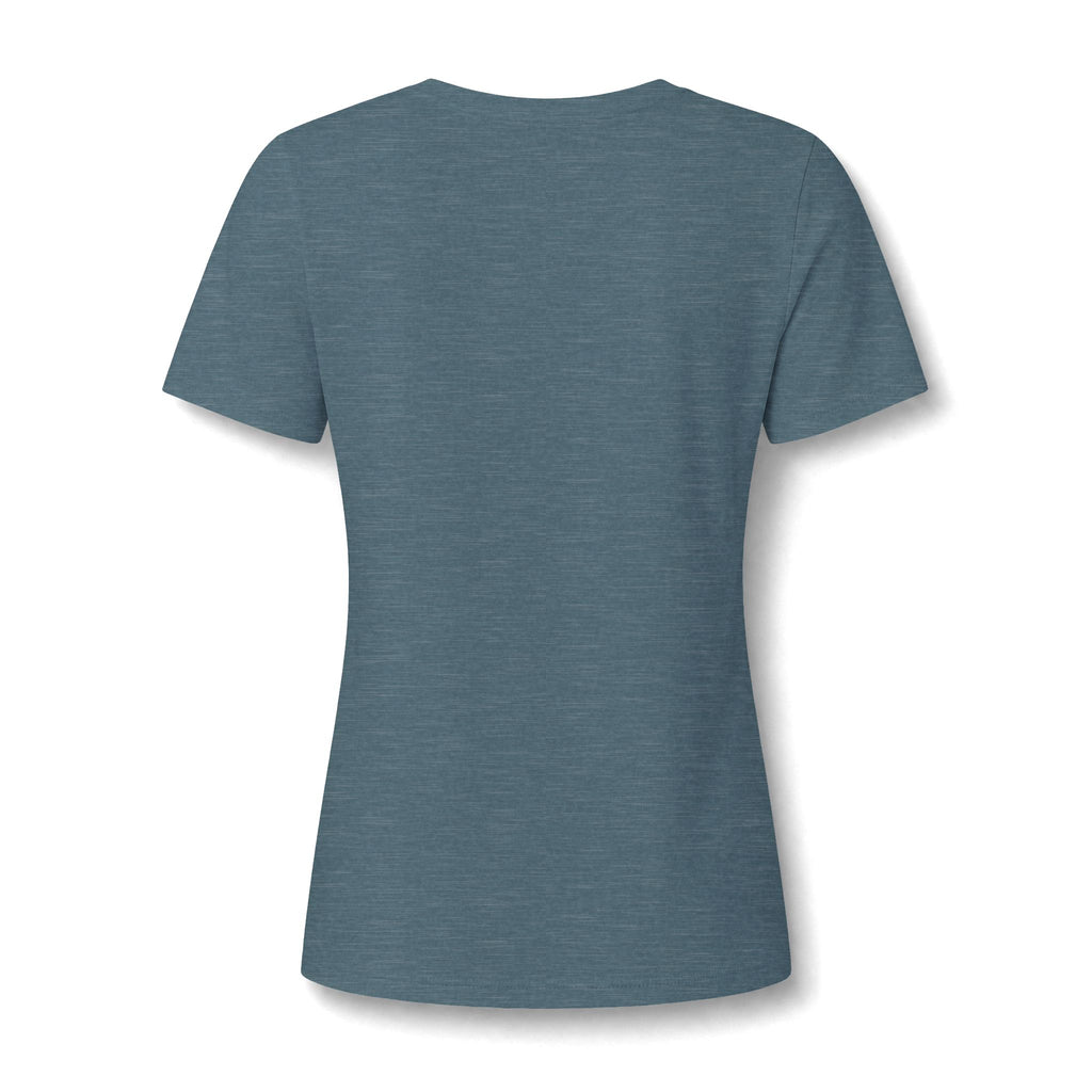 Good Vibes Only Women's V-Neck Tee – Relaxed Heather Graphic T-Shirt