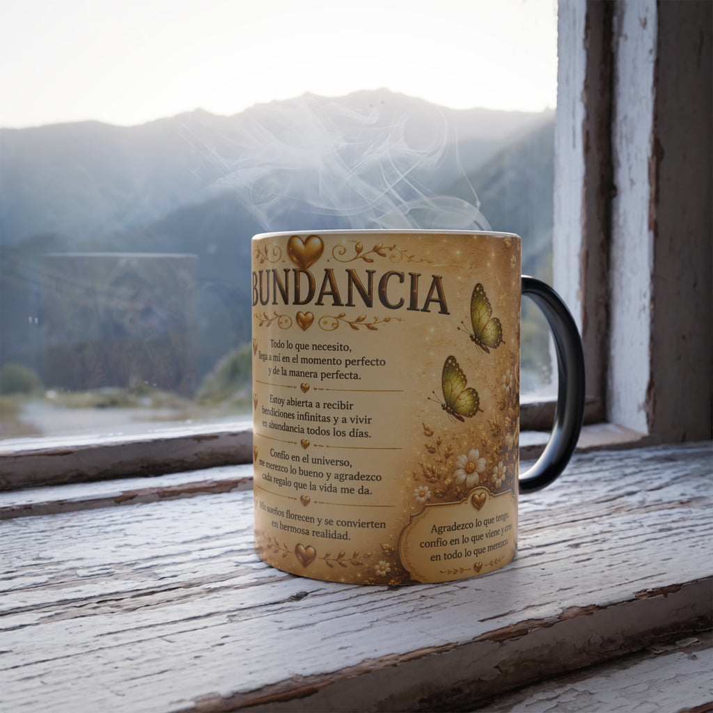Abundancia Color-Changing Mug — Spanish Blessing Prayer 11oz