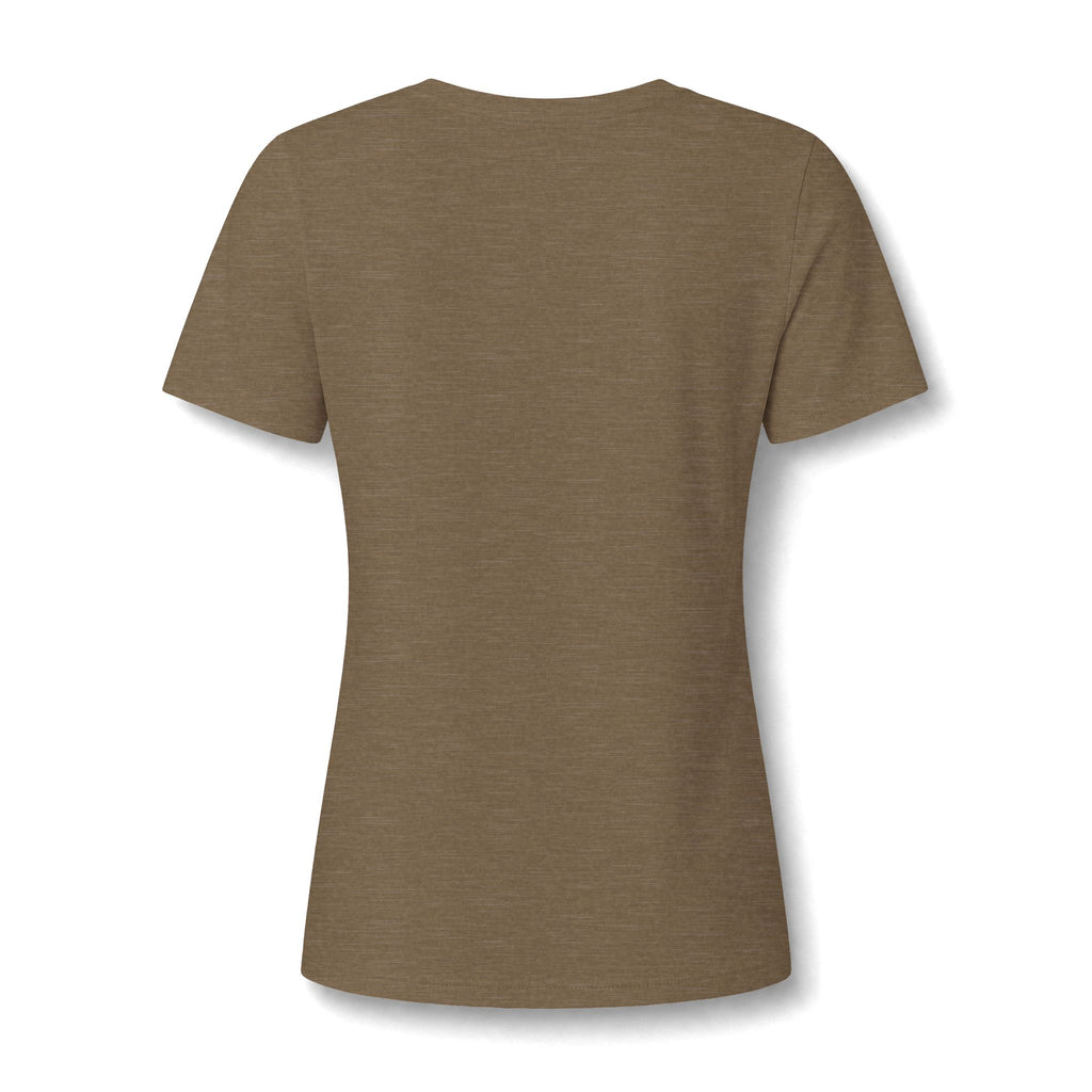 Good Vibes Only Women's V-Neck Tee – Relaxed Heather Graphic T-Shirt
