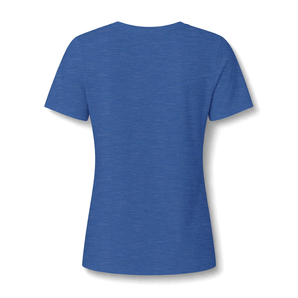 Good Vibes Only Women's V-Neck Tee – Relaxed Heather Graphic T-Shirt