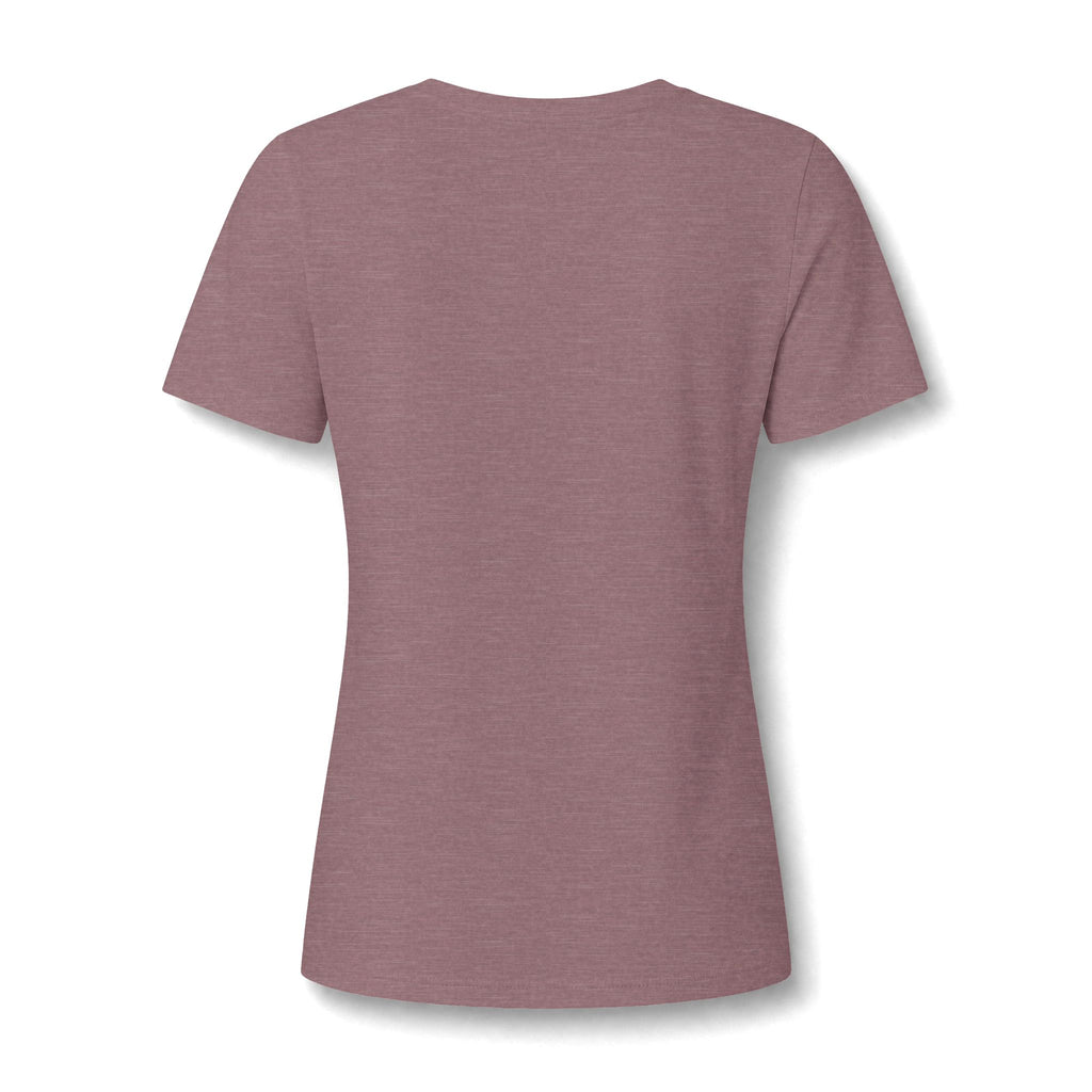 Good Vibes Only Women's V-Neck Tee – Relaxed Heather Graphic T-Shirt