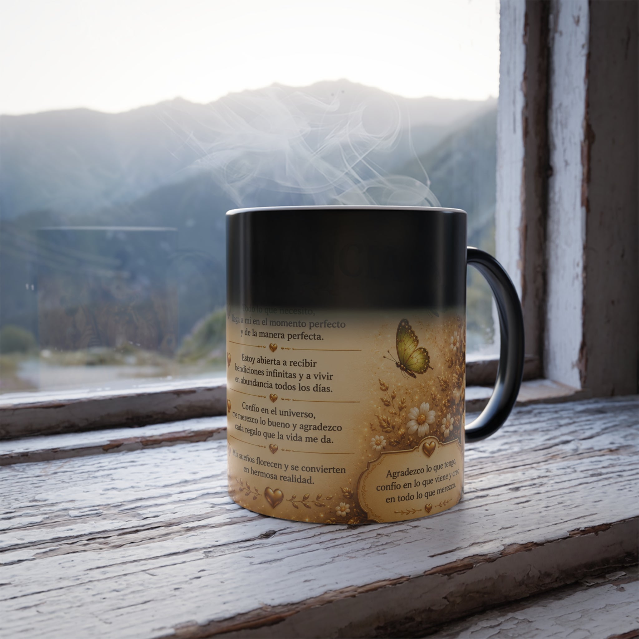Abundancia Color-Changing Mug — Spanish Blessing Prayer 11oz