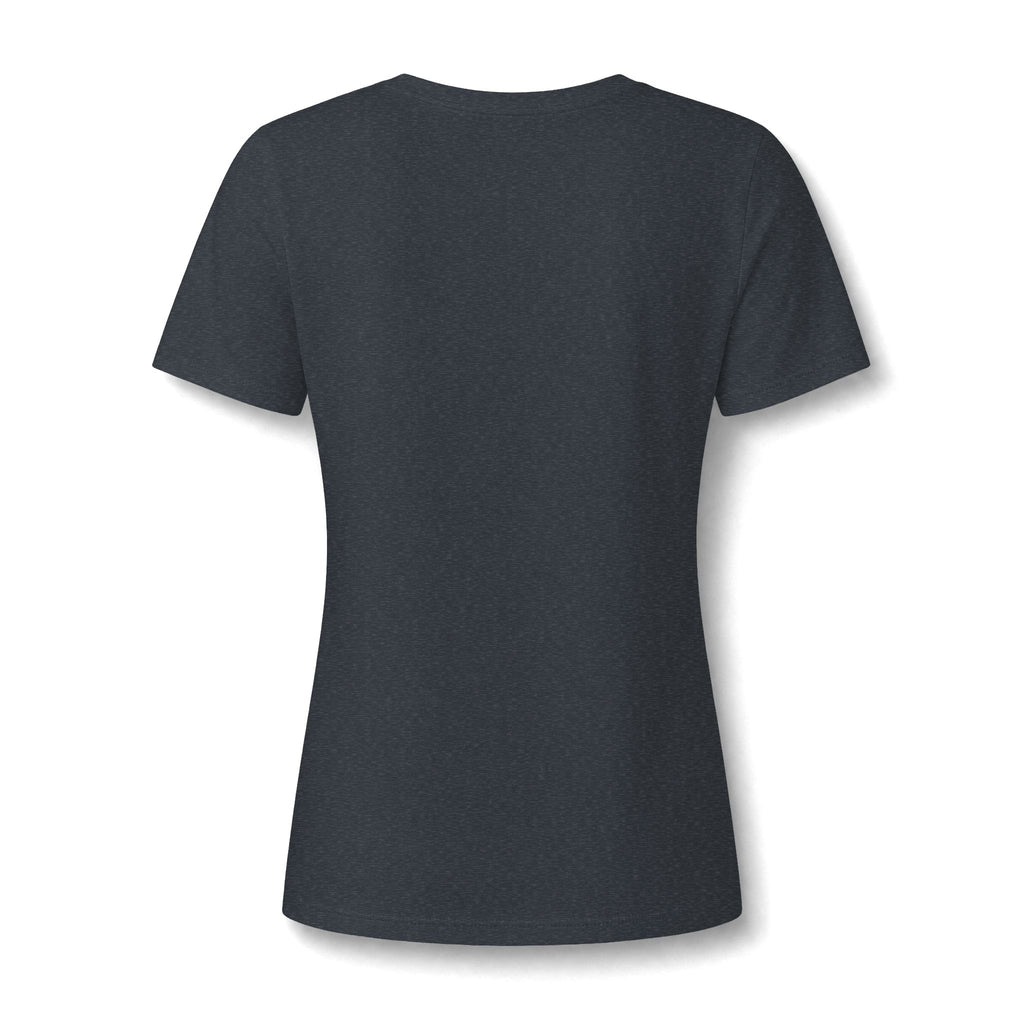 Good Vibes Only Women's V-Neck Tee – Relaxed Heather Graphic T-Shirt