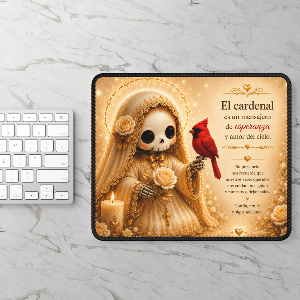 Copy of Gaming Mouse Pad — El Cardenal: Mensajero de Esperanza (Cute Skeleton with Cardinal)